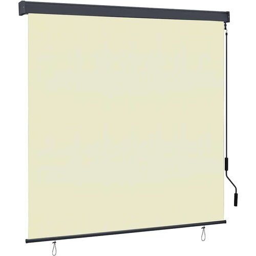 VidaXL Vanjska Roleta Prugasti Podesiva Krema 180 x 250 cm tkanina Slike
