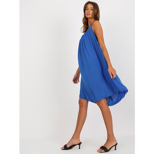 Fashion Hunters Dark blue viscose dress by Polinne OCH BELLA Slike