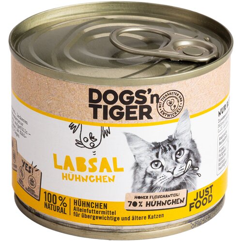Dogs&amp;#039;n Tiger Varčno pakiranje Senior Cat 12 x 200 g - okrepčilni pi&amp;scaron;čanec Slike