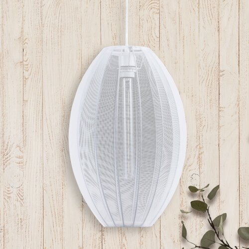  Luster na sajli KAREI 1xE27/20W/230V prečnik 30 cm bela Slike