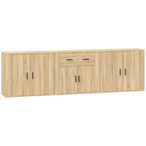 Maison Chic Komoda - Predalnik 3 kosi sonoma hrast inženirski les, (21720211) Slike