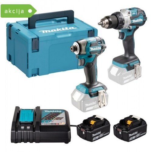 Makita DLX2528TJ LXT komplet sa udarnim odvijacem, udarnom bu&scaron;ilicom, 2 x 5 Ah baterijom, punjacem i MAKPAC-om Cijene