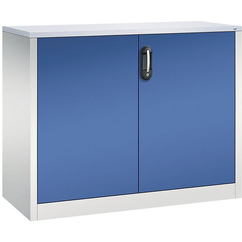 C+P Nizka omara za dokumentacijo ACURADO, 2 predelka za fascikle, VxŠxG 1000 x 1200 x 500 mm, svetlo siva / encijan modra Cene