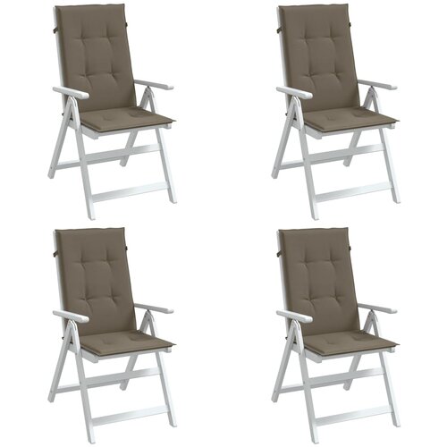  Jastuci za stolice 4 kom pro&scaron;arano smeđesivi 120x50x4cm tkanina Cijene