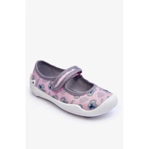 Kesi Children's slippers Ballet flats Teddy bears Befado Pink and Grey