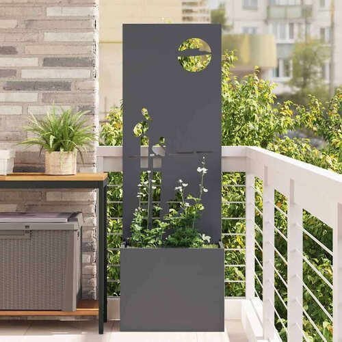 vidaXL Vrtni Sadič s Dekorativnom Pločom Antracit 50 x 140 cm Cijene