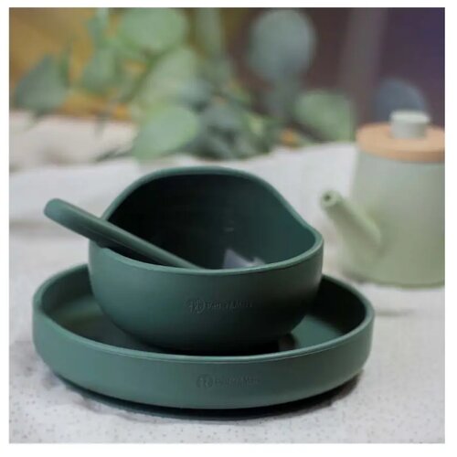 Petite & Mars Take&Match Silicone Bowl skledica s priseskom Misty Green 6 m+ 360 ml Cene