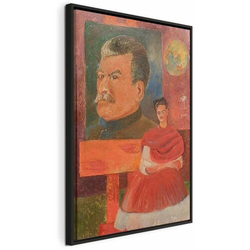  Slika - Frida Kahlo &ndash; Self-Portrait with Stalin 40x60 U crnom drvenom okviru Cijene