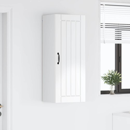  Ormar za Zid Lucca Bijela visokog sjaja 40 x 31 x 100 cm Slike
