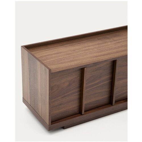 Kave Home Rjava TV omarica v orehovem dekorju 200x47x40 cm Onix &amp;ndash; Slike