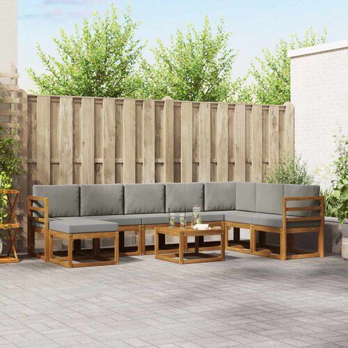  Set vanjskih sofa 9 kom. Prirodna i svijetlo siva Cene
