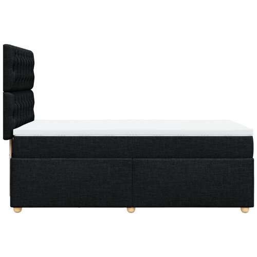 vidaXL Box spring postelja z vzmetnico črna 90x200 cm blago Cene
