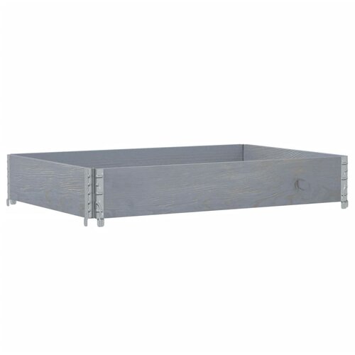 vidaXL Paletni okvir siv 120x80 cm trdna borovina, (22156669) Cene
