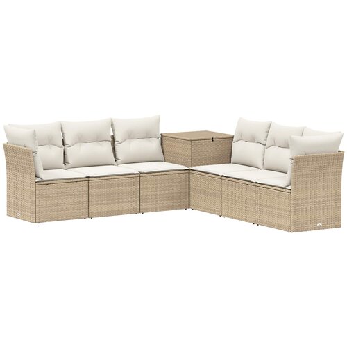  Set sofe 7 kom. Bež i krem bijela 234 x 234 x 85 cm Slike