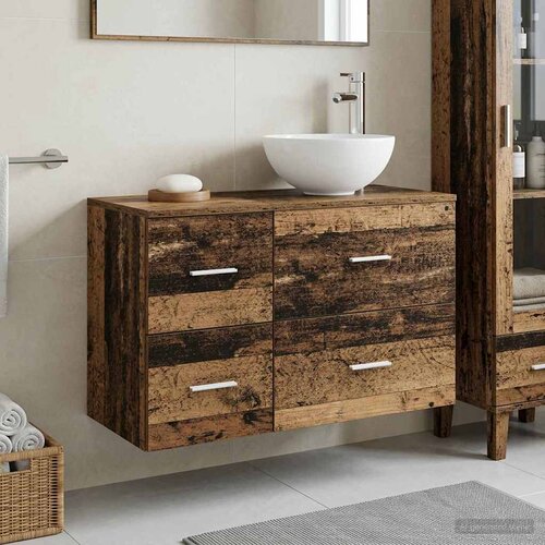  Set namje&scaron;taja za kupaonicu 2 kom. Staro drvo Konstruirano drvo Smeđa 49,5 x 41 x 80 cm Cijene