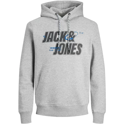 Jack & Jones Sweater majica plava / siva melange / crna
