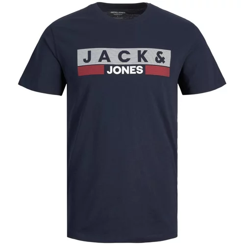 Jack & Jones Plus Majica plava / siva / bordo / bijela