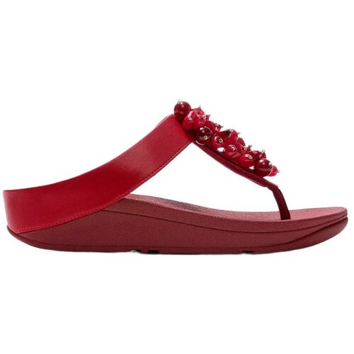 Fitflop Japonke NATIKAČI FINO BEAD-CLUSTER Rdeča Cene