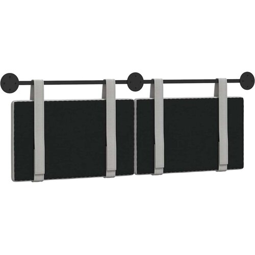  Držeće uzglavlje Zidne Oblačnosiva 150 x 55 x 5 cm tkanina - Siva boja oblaka 140 cm bez LED svjetla Slike