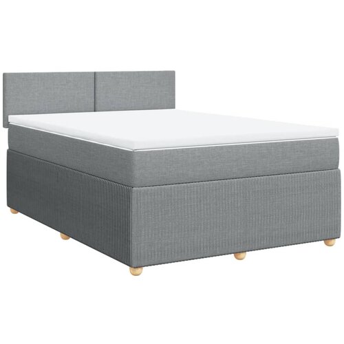 Maison Chic Box spring postelja - Vzmetna postelja z vzmetnico svetlo siva 160x200 cm žamet SL17884, (21894588) Cene