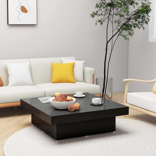  Stolić za kavu crni 90 x 90 x 28 cm od konstruiranog drva Cijene