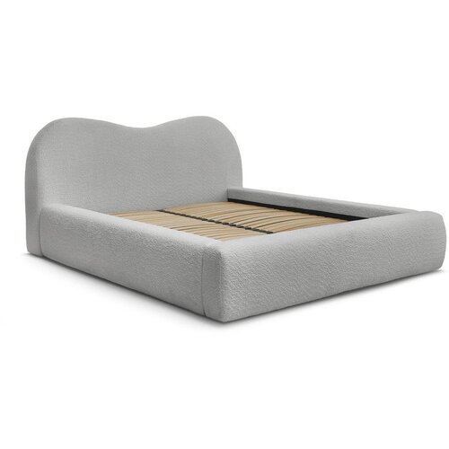 Bobochic Paris Svijetlo sivi tapecirani bračni krevet s prostorom za odlaganje s podnicom 160x200 cm Orlane – Cijene