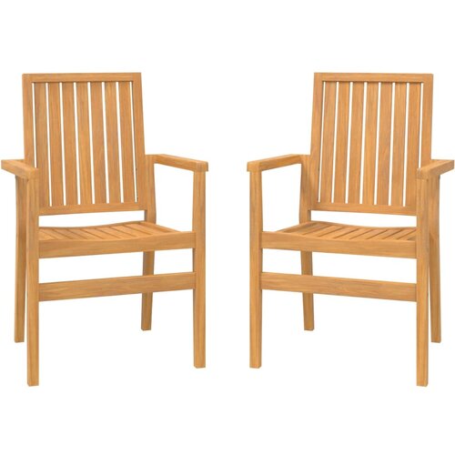 Maison Chic Vrtni stoli - Stol za vrt 2 kosa 56,5x57,5x91 cm trdna tikovina JS1155, (21877932) Slike
