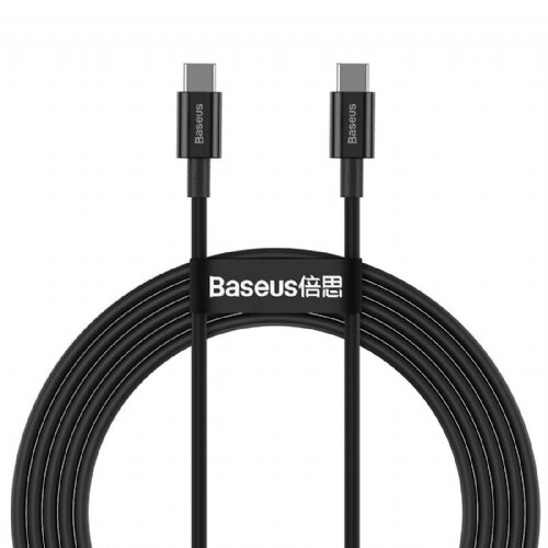 Baseus podatkovni kabel CATYS-C011 Superior QC Type C 100W 2m - črn Slike