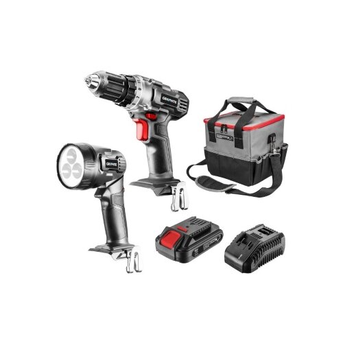 Graphite set akumulatorska bušilica/odvijač i lampa 18V 2Ah energy+ 58G016 Cene