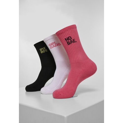 MT Accessoires Girl Gang Socks 3-Pack pink/wht/blk Slike