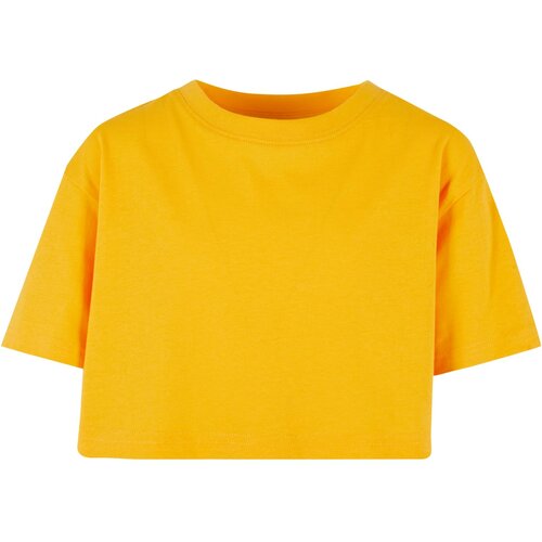 Urban Classics Kids girls' short t-shirt kimono tee - yellow Cene