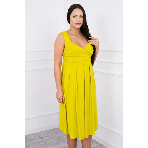 Kesi marka niezdefiniowana Dress with wide straps kiwi