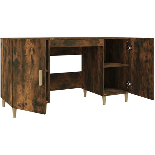  Radni stol boja dimljenog hrasta 140x50x75 cm konstruirano drvo Slike