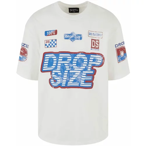 Dropsize Majica 'Racing' kraljevsko plava / hrđavo crvena / bijela