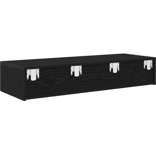  Zidna polica s ladicama crna 100x36x19 cm izrađeno drvo Slike