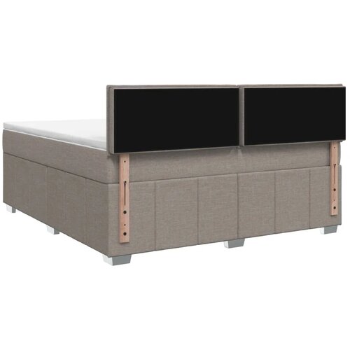  Boxspring krevet s madracem Sivosmeđa 160 x 200 cm Tkanina - Sivosmeđa 160 x 200 cm Dizajn linija Slike