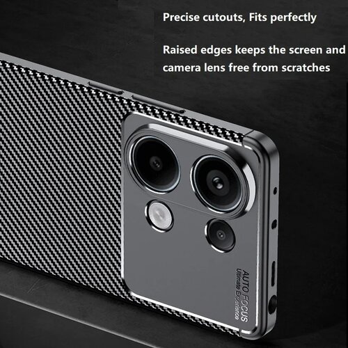 Techsuit CarbonFiber maska za Xiaomi Poco X6 Pro &amp;ndash; crna Slike