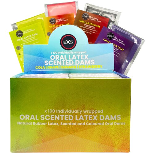 EXS Oral Latex Dams Flavoured 100 pack Slike