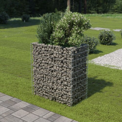 vidaXL Visoka greda gabion pocinkano jeklo 90x50x100 cm Cene