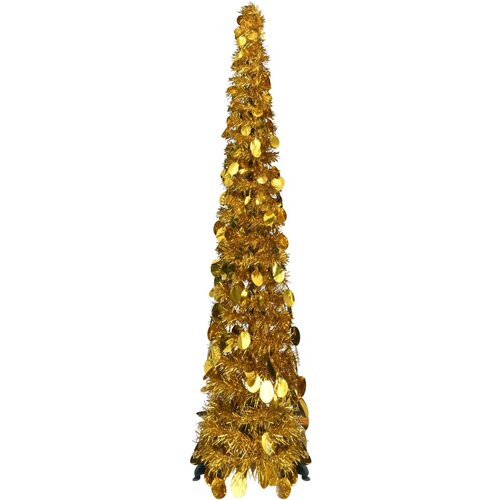 vidaXL Prigodno umjetno božićno drvce zlatno 120 cm PET Cene