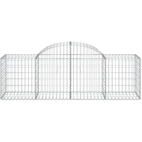  Lučne gabionske ko&amp;scaron;are 15 kom 200x50x60/80 cm pocinčano željezo Slike