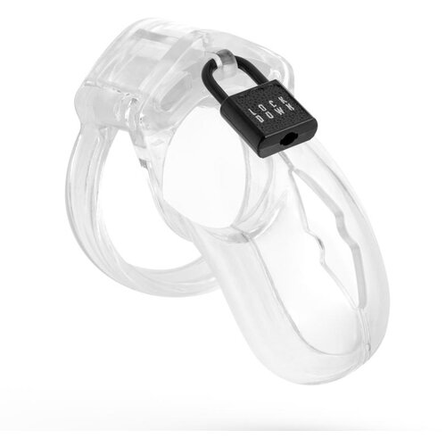 LOCKDOWN Chastity Cage Clear Small Cene
