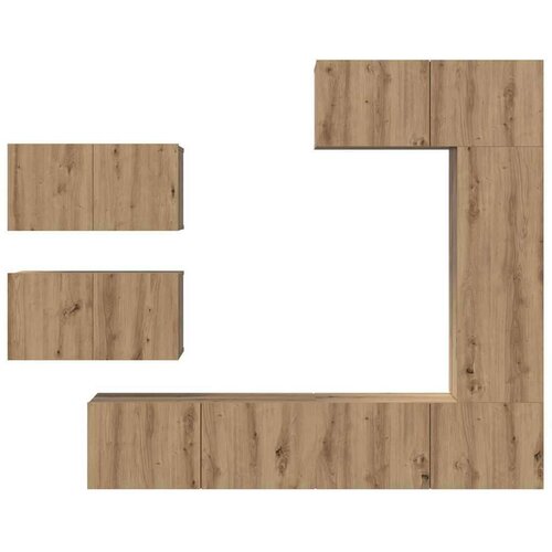VidaXL Komplet TV omaric 6 pcs artisan hrast 30.5 x 30 x 90 cm Slike