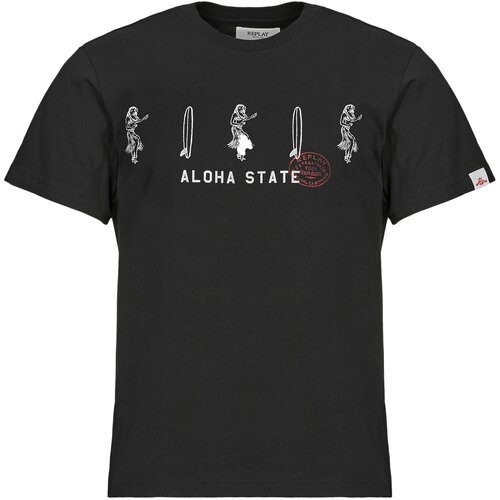 Replay Majice s kratkimi rokavi T SHIRT Črna Cene