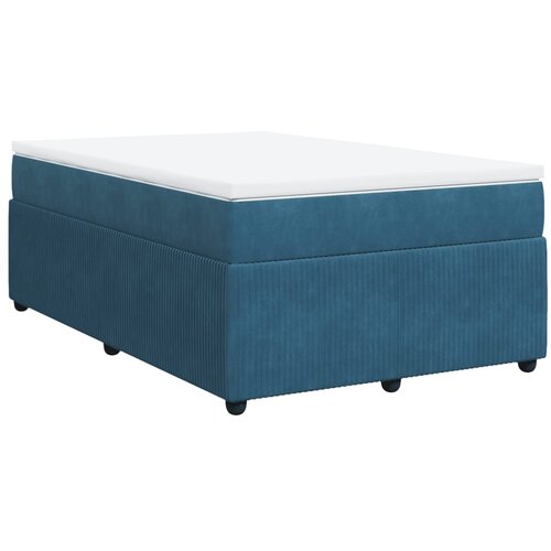 Maison Chic Box spring postelja - Vzmetna postelja z vzmetnico temno modra 120x200 cm žamet SL18285, (21894695) Cene