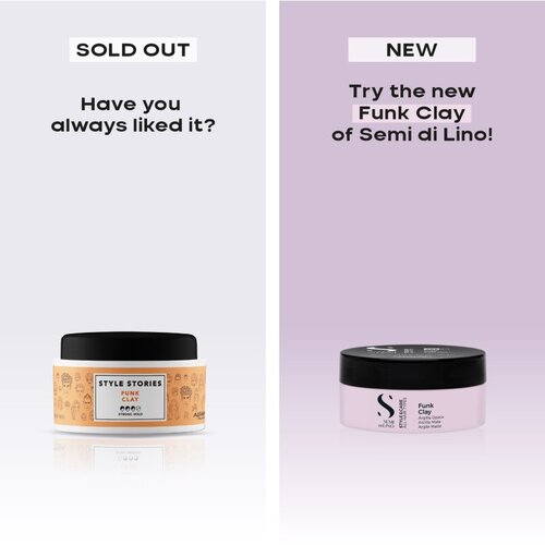 ALFAPARF MILANO Semi di Lino Style&amp;amp;Care Funk Clay glina za modeliranje za obliko 90 ml Slike