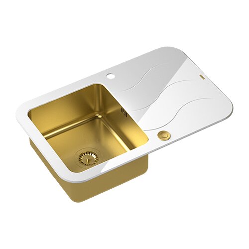 Quadron sudoper GLEN 211 + nano PVD bijelo staklo/zlato s daljinskim upravljanjem Cijene