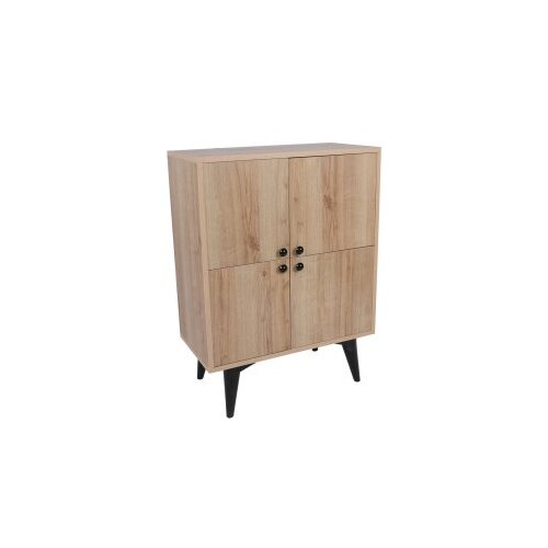 Hanah home Senegal OakBlack Multi Purpose Cabinet Slike