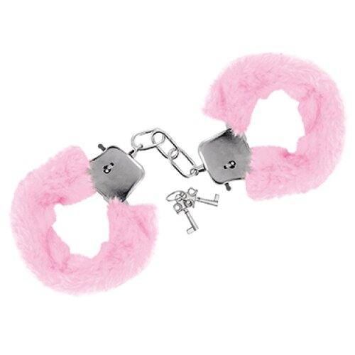  Metalne Lisice Roze Krzno Pink Furry Cuffs Cene
