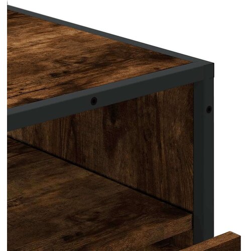 VidaXL Ormar s ladicama dimljeni hrast 70x41x83,5 cm konstruirano drvo Slike